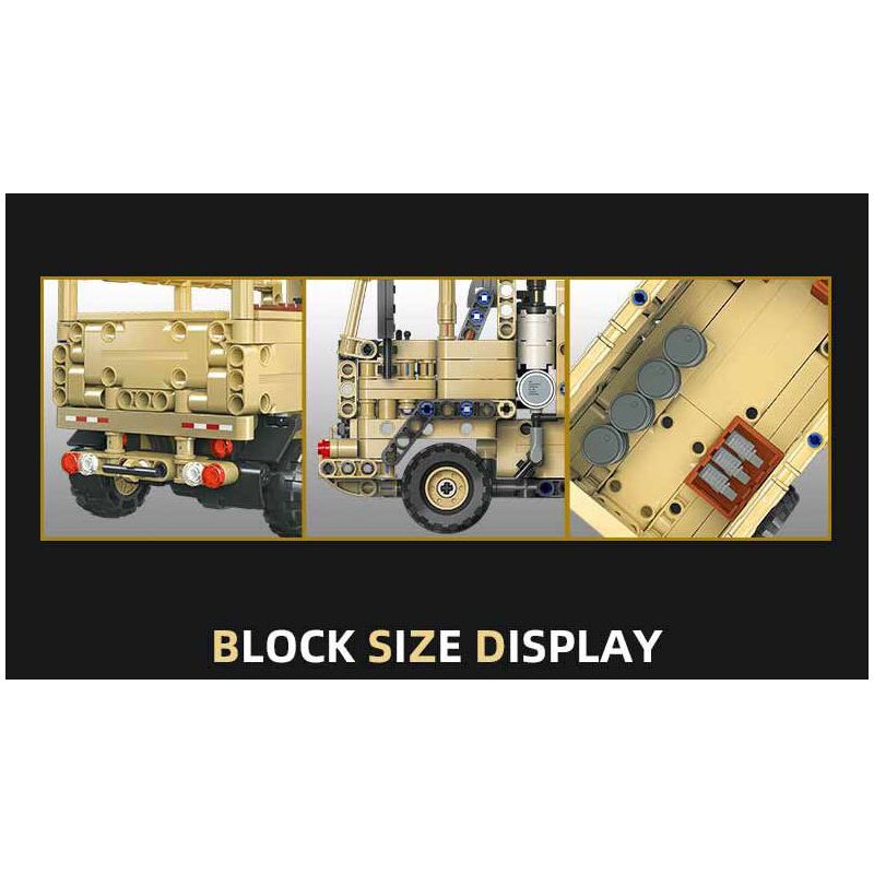 JIESTAR 58125 XE TẢI CHIẾN THUẬT HẠNG NHẸ M1078 bộ đồ chơi xếp lắp ráp ghép mô hình Military Army Quân Sự Bộ Đội 613 khối