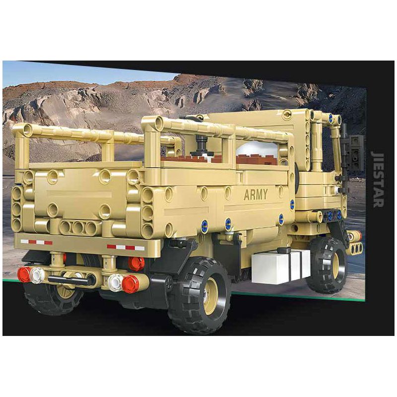 JIESTAR 58125 XE TẢI CHIẾN THUẬT HẠNG NHẸ M1078 bộ đồ chơi xếp lắp ráp ghép mô hình Military Army Quân Sự Bộ Đội 613 khối