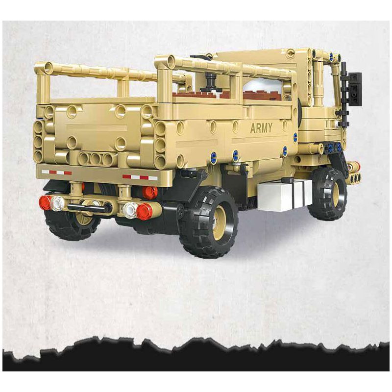 JIESTAR 58125 XE TẢI CHIẾN THUẬT HẠNG NHẸ M1078 bộ đồ chơi xếp lắp ráp ghép mô hình Military Army Quân Sự Bộ Đội 613 khối