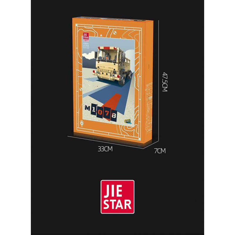 JIESTAR 58125 XE TẢI CHIẾN THUẬT HẠNG NHẸ M1078 bộ đồ chơi xếp lắp ráp ghép mô hình Military Army Quân Sự Bộ Đội 613 khối