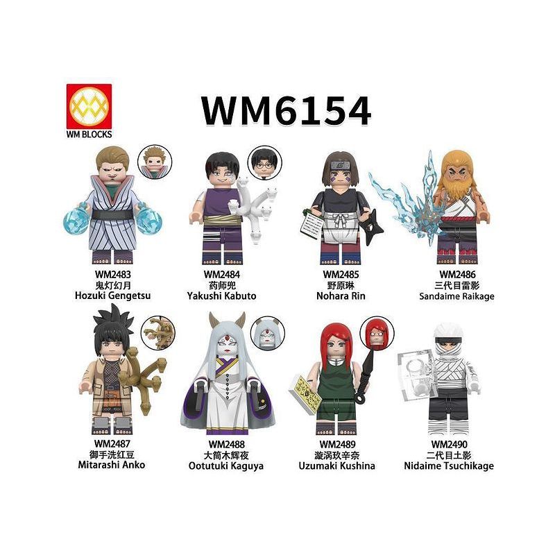 WM 2487 2488 2489 2490 6154 2483 2484 2485 2486 NARUTO MINIFIGURES 8 LOẠI bộ đồ chơi xếp lắp ráp ghép mô hình Movie & Game Phim Và Trò Chơi