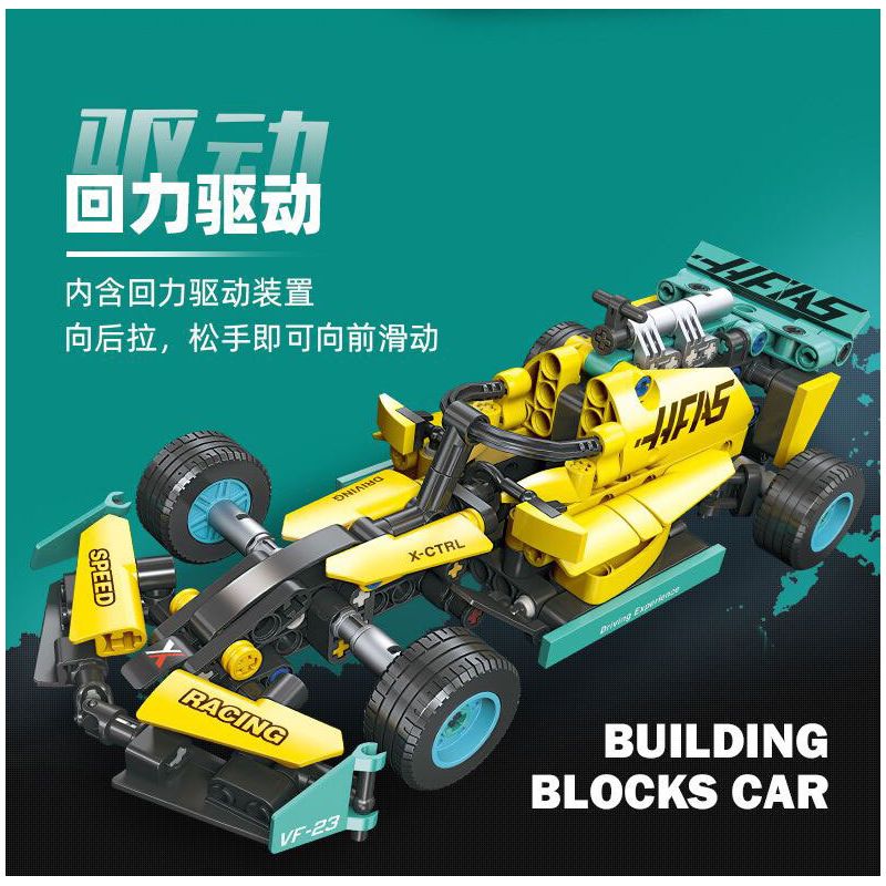 JIESTAR 58111 XE KÉO RENAULT ALPINE A522 MÙA GIẢI 2022 F1 bộ đồ chơi xếp lắp ráp ghép mô hình Technic SPEED X RACING ALPINE A522 Kỹ Thuật Công Nghệ Cao Mô Hình Phương Tiện 508 khối