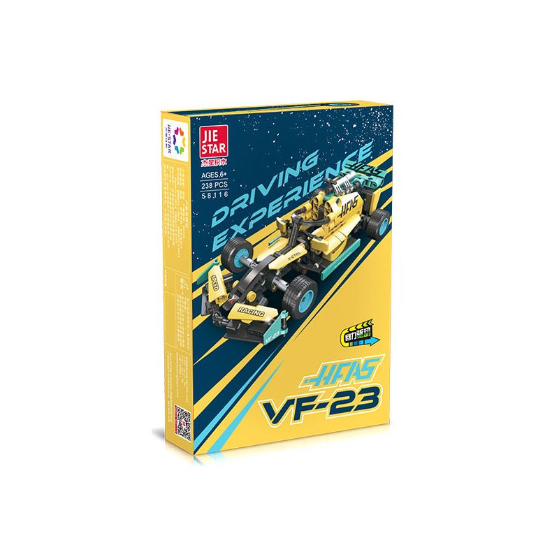 JIESTAR 58116 XE KÉO HAAS VF-23 MÙA GIẢI 2023 ĐUA F1 bộ đồ chơi xếp lắp ráp ghép mô hình Technic DRIVING EXPERIENCE HAAS VF-23 Kỹ Thuật Công Nghệ Cao Mô Hình Phương Tiện 238 khối