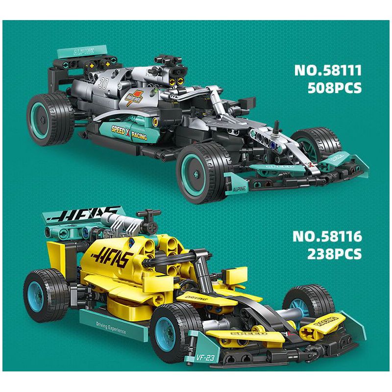 JIESTAR 58116 XE KÉO HAAS VF-23 MÙA GIẢI 2023 ĐUA F1 bộ đồ chơi xếp lắp ráp ghép mô hình Technic DRIVING EXPERIENCE HAAS VF-23 Kỹ Thuật Công Nghệ Cao Mô Hình Phương Tiện 238 khối