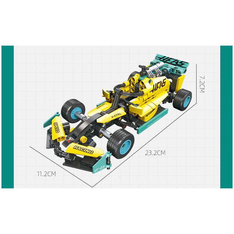 JIESTAR 58116 XE KÉO HAAS VF-23 MÙA GIẢI 2023 ĐUA F1 bộ đồ chơi xếp lắp ráp ghép mô hình Technic DRIVING EXPERIENCE HAAS VF-23 Kỹ Thuật Công Nghệ Cao Mô Hình Phương Tiện 238 khối