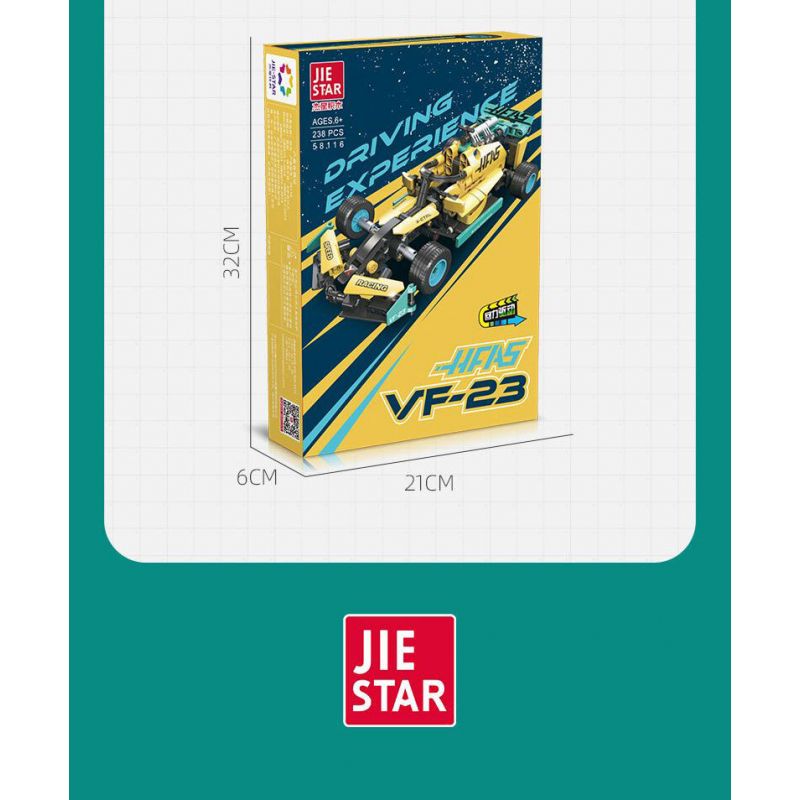 JIESTAR 58116 XE KÉO HAAS VF-23 MÙA GIẢI 2023 ĐUA F1 bộ đồ chơi xếp lắp ráp ghép mô hình Technic DRIVING EXPERIENCE HAAS VF-23 Kỹ Thuật Công Nghệ Cao Mô Hình Phương Tiện 238 khối