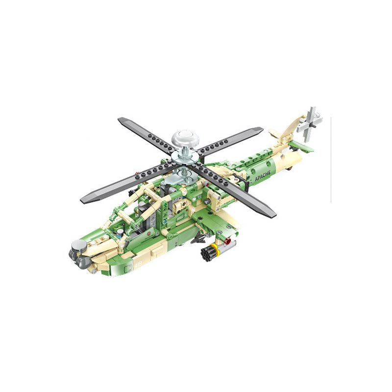 Lego JIESTAR 58094 AH-64 Apache Xếp hình lắp ráp ghép mô hình trực thăng vũ trang Apache