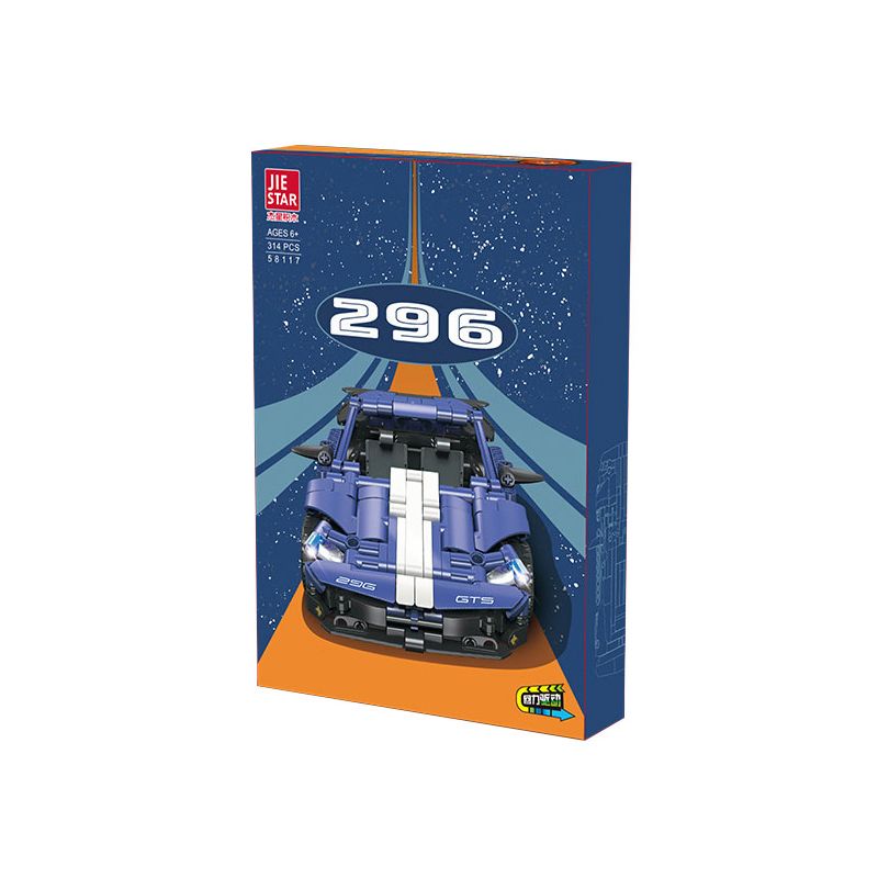 JIESTAR 58117 XE KÉO FERRARI 296 bộ đồ chơi xếp lắp ráp ghép mô hình Technic Kỹ Thuật Công Nghệ Cao Mô Hình Phương Tiện 314 khối