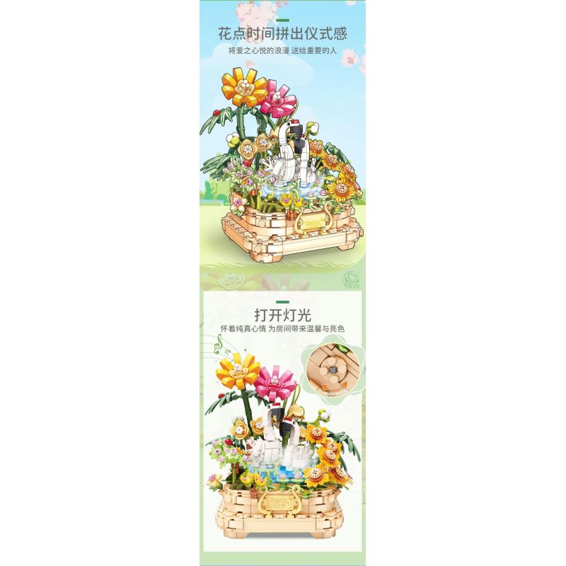 KAIDO KD99008 99008 HỘP NHẠC NIỀM VUI TÌNH YÊU bộ đồ chơi xếp lắp ráp ghép mô hình Creator FOREVER LOVE YOU Sáng Tạo 868 khối