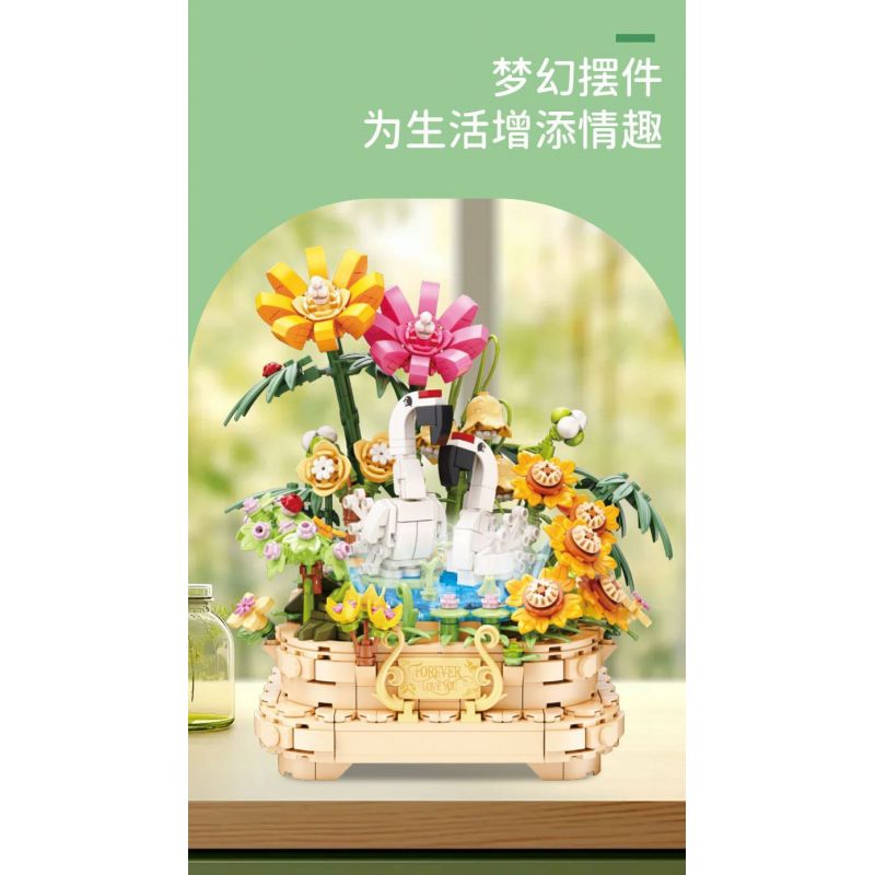 KAIDO KD99008 99008 HỘP NHẠC NIỀM VUI TÌNH YÊU bộ đồ chơi xếp lắp ráp ghép mô hình Creator FOREVER LOVE YOU Sáng Tạo 868 khối