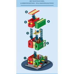 MorkModel 10211 Mork Model 10211 THƯ VIỆN THÀNH PHỐ SÁCH bộ đồ chơi xếp lắp ráp ghép mô hình Creator CITIES LIBRARY Sáng Tạo 2143 khối