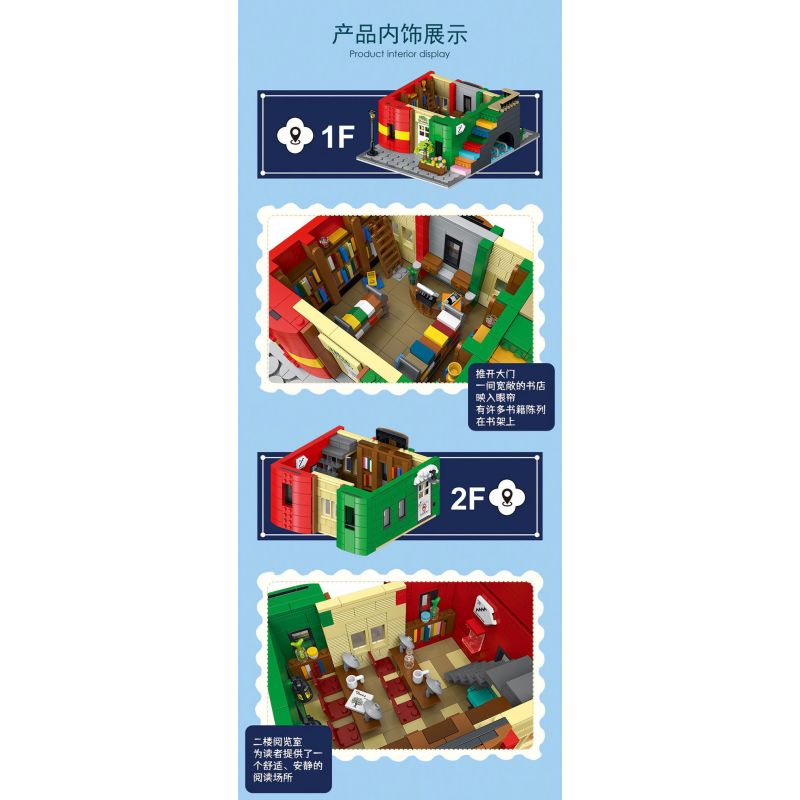 MorkModel 10211 Mork Model 10211 THƯ VIỆN THÀNH PHỐ SÁCH bộ đồ chơi xếp lắp ráp ghép mô hình Creator CITIES LIBRARY Sáng Tạo 2143 khối