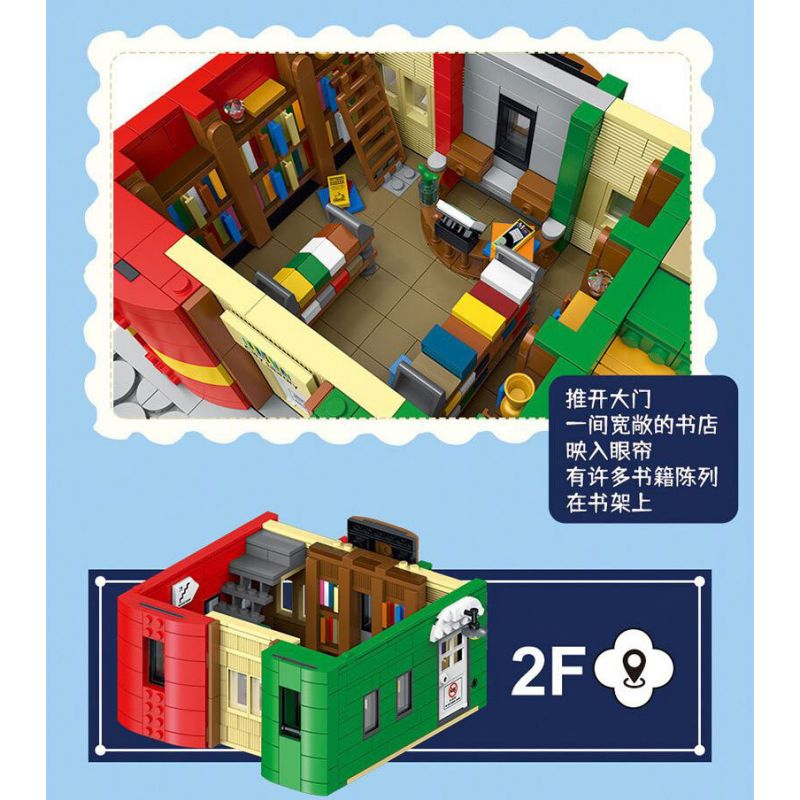 MorkModel 10211 Mork Model 10211 THƯ VIỆN THÀNH PHỐ SÁCH bộ đồ chơi xếp lắp ráp ghép mô hình Creator CITIES LIBRARY Sáng Tạo 2143 khối