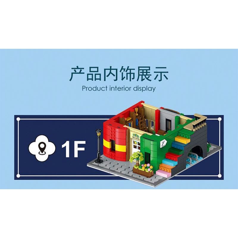 MorkModel 10211 Mork Model 10211 THƯ VIỆN THÀNH PHỐ SÁCH bộ đồ chơi xếp lắp ráp ghép mô hình Creator CITIES LIBRARY Sáng Tạo 2143 khối