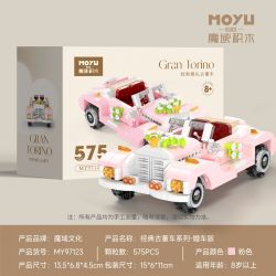MOYU BLOCK MY97123 97123 PHIÊN BẢN XE CƯỚI CỔ ĐIỂN bộ đồ chơi xếp lắp ráp ghép mô hình Creator GRAN TORINO Sáng Tạo 575 khối