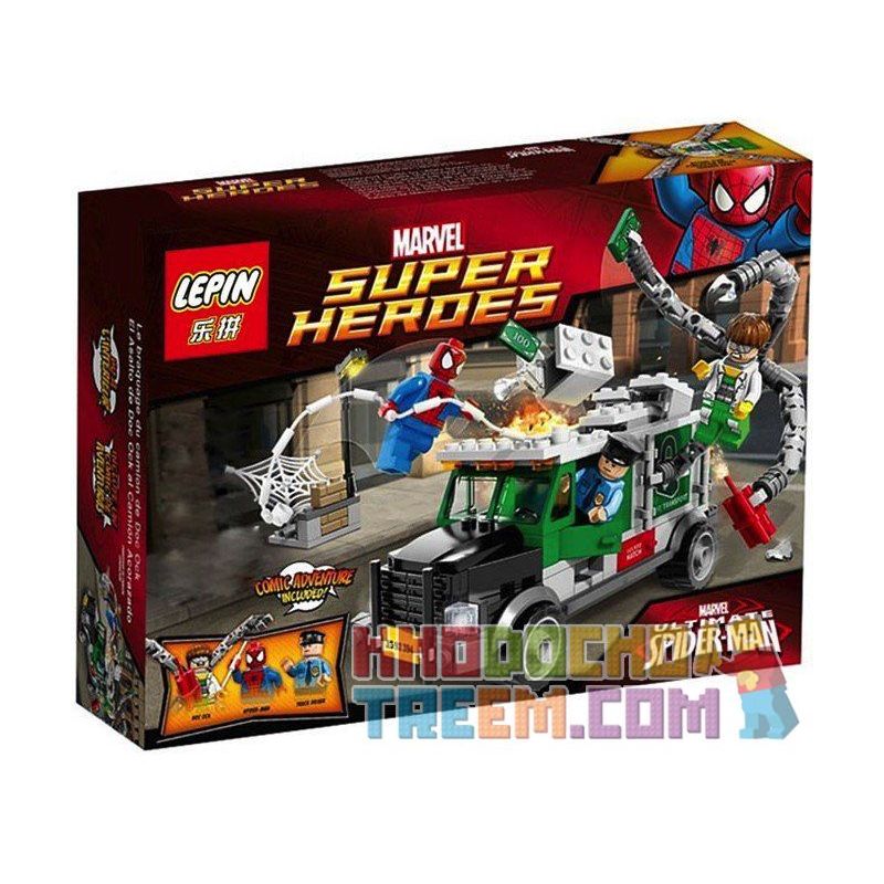 NOT Lego DOC OCK TRUCK HEIST 76015 Bela Lari 10239 LEPIN 07009 xếp lắp ráp ghép mô hình XE CỨU THƯƠNG DOC OCK VỤ CƯỚP TẢI Marvel Super Heroes Siêu Anh Hùng Marvel 237 khối