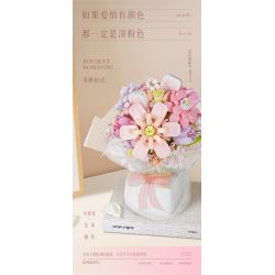 WEILE CREATION 2152 CẦM HOA ĐẢO SƯƠNG HỒNG bộ đồ chơi xếp lắp ráp ghép mô hình Creator ROMANTIC BOUQUET Sáng Tạo 1228 khối
