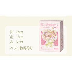WEILE CREATION 2152 CẦM HOA ĐẢO SƯƠNG HỒNG bộ đồ chơi xếp lắp ráp ghép mô hình Creator ROMANTIC BOUQUET Sáng Tạo 1228 khối