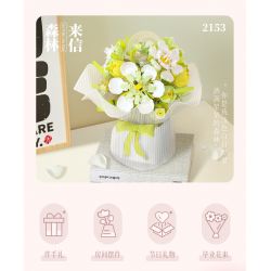 WEILE CREATION 2152 CẦM HOA ĐẢO SƯƠNG HỒNG bộ đồ chơi xếp lắp ráp ghép mô hình Creator ROMANTIC BOUQUET Sáng Tạo 1228 khối