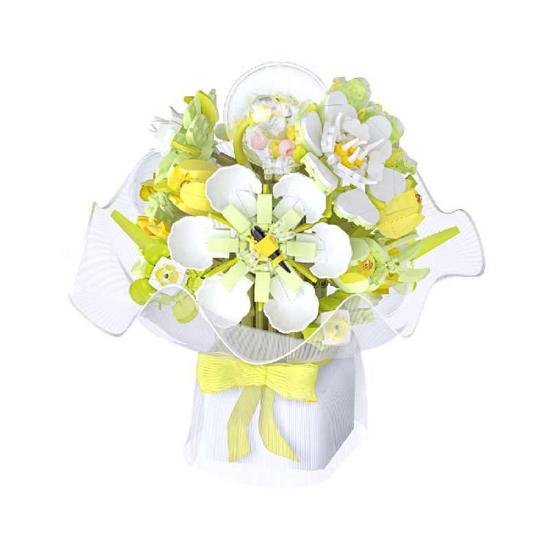 WEILE CREATION 2153 CẦM HOA THƯ TỪ RỪNG bộ đồ chơi xếp lắp ráp ghép mô hình Creator ROMANTIC BOUQUET Sáng Tạo 1146 khối