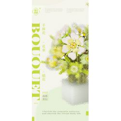 WEILE CREATION 2153 CẦM HOA THƯ TỪ RỪNG bộ đồ chơi xếp lắp ráp ghép mô hình Creator ROMANTIC BOUQUET Sáng Tạo 1146 khối