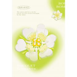 WEILE CREATION 2153 CẦM HOA THƯ TỪ RỪNG bộ đồ chơi xếp lắp ráp ghép mô hình Creator ROMANTIC BOUQUET Sáng Tạo 1146 khối