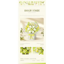 WEILE CREATION 2153 CẦM HOA THƯ TỪ RỪNG bộ đồ chơi xếp lắp ráp ghép mô hình Creator ROMANTIC BOUQUET Sáng Tạo 1146 khối