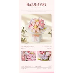 WEILE CREATION 2153 CẦM HOA THƯ TỪ RỪNG bộ đồ chơi xếp lắp ráp ghép mô hình Creator ROMANTIC BOUQUET Sáng Tạo 1146 khối