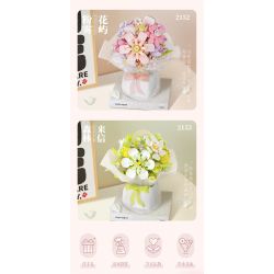 WEILE CREATION 2153 CẦM HOA THƯ TỪ RỪNG bộ đồ chơi xếp lắp ráp ghép mô hình Creator ROMANTIC BOUQUET Sáng Tạo 1146 khối