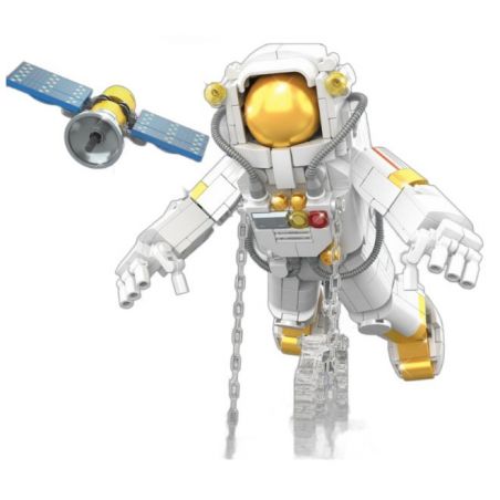 DK 7009 CHƯƠNG TRÌNH HẠ CÁNH LÊN MẶT TRĂNG ĐƯA PHI HÀNH GIA BAY bộ đồ chơi xếp lắp ráp ghép mô hình ASTRONAUT 875 khối