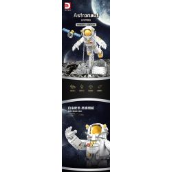 DK 7009 CHƯƠNG TRÌNH HẠ CÁNH LÊN MẶT TRĂNG ĐƯA PHI HÀNH GIA BAY bộ đồ chơi xếp lắp ráp ghép mô hình ASTRONAUT 875 khối