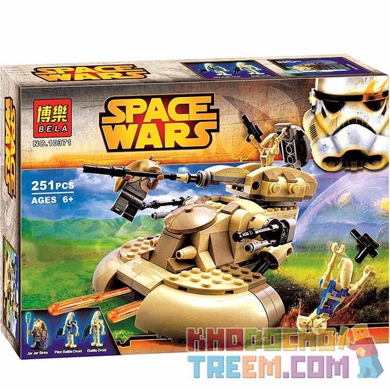 NOT Lego AAT 75080 Bela 10371 Lari 10371 xếp lắp ráp ghép mô hình XE TĂNG TẤN CÔNG AAT Star Wars Chiến Tranh Giữa Các Vì Sao 251 khối