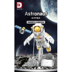 DK 7009 CHƯƠNG TRÌNH HẠ CÁNH LÊN MẶT TRĂNG ĐƯA PHI HÀNH GIA BAY bộ đồ chơi xếp lắp ráp ghép mô hình ASTRONAUT 875 khối