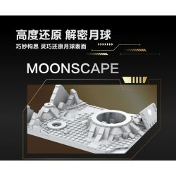 DK 7009 CHƯƠNG TRÌNH HẠ CÁNH LÊN MẶT TRĂNG ĐƯA PHI HÀNH GIA BAY bộ đồ chơi xếp lắp ráp ghép mô hình ASTRONAUT 875 khối