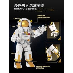 DK 7009 CHƯƠNG TRÌNH HẠ CÁNH LÊN MẶT TRĂNG ĐƯA PHI HÀNH GIA BAY bộ đồ chơi xếp lắp ráp ghép mô hình ASTRONAUT 875 khối