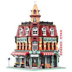 JIQING JQ10001 10001 QUÁN CÀ PHÊ GÓC PHỐ bộ đồ chơi xếp lắp ráp ghép mô hình Creator Sáng Tạo 1950 khối