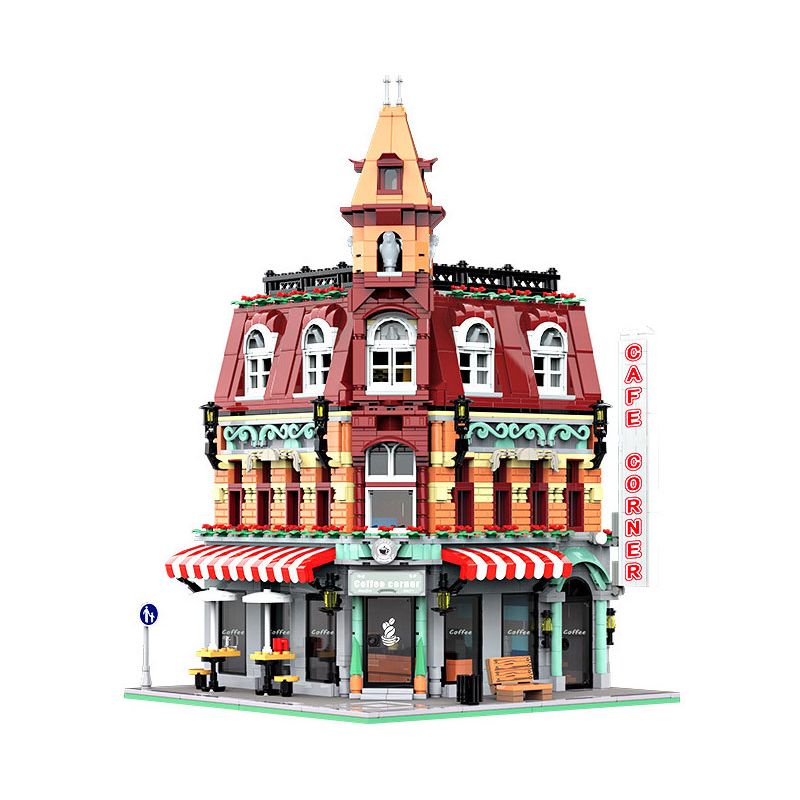 Lego Ji Qing JQ10001 Xếp hình lắp ráp ghép mô hình quán cà phê góc phố