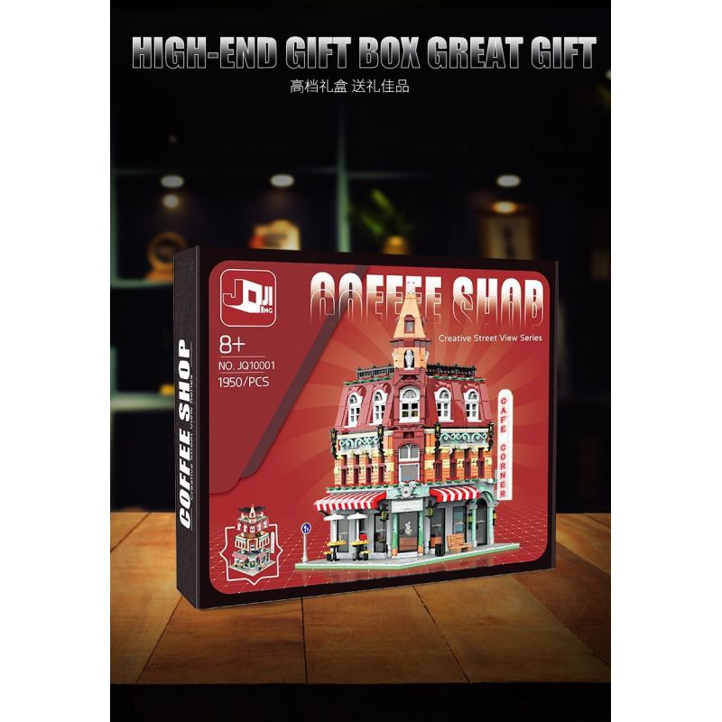 JIQING JQ10001 10001 QUÁN CÀ PHÊ GÓC PHỐ bộ đồ chơi xếp lắp ráp ghép mô hình Creator Sáng Tạo 1950 khối