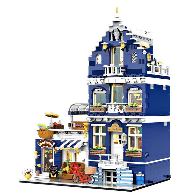 Lego Ji Qing JQ10002 Xếp hình lắp ráp ghép mô hình phố chợ