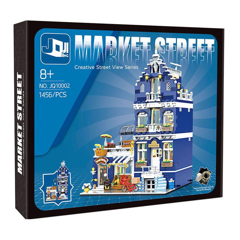 JIQING JQ10002 10002 PHỐ CHỢ bộ đồ chơi xếp lắp ráp ghép mô hình Creator Sáng Tạo 1456 khối