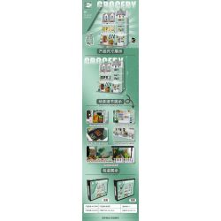 JIQING JQ10003 10003 CỬA HÀNG TẠP HÓA bộ đồ chơi xếp lắp ráp ghép mô hình Creator GROCERY Sáng Tạo 2225 khối