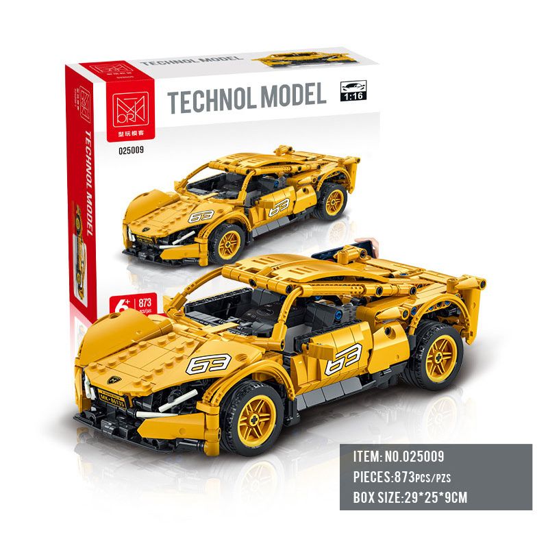 MorkModel 025009 Mork Model 025009 LAMBORGHINI tỷ lệ 1:16 bộ đồ chơi xếp lắp ráp ghép mô hình Technic AVENTADOR SVJ63 (R/C) Kỹ Thuật Công Nghệ Cao Mô Hình Phương Tiện 873 khối