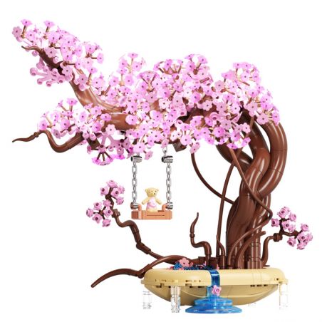 DUOMAIKA D1310 1310 MÙA HOA ANH ĐÀO SAKURA SWING bộ đồ chơi xếp lắp ráp ghép mô hình Creator Sáng Tạo 780 khối