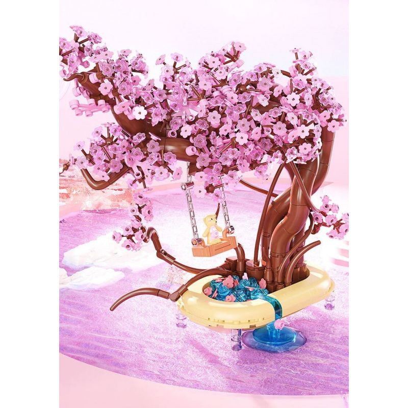 DUOMAIKA D1310 1310 MÙA HOA ANH ĐÀO SAKURA SWING bộ đồ chơi xếp lắp ráp ghép mô hình Creator Sáng Tạo 780 khối