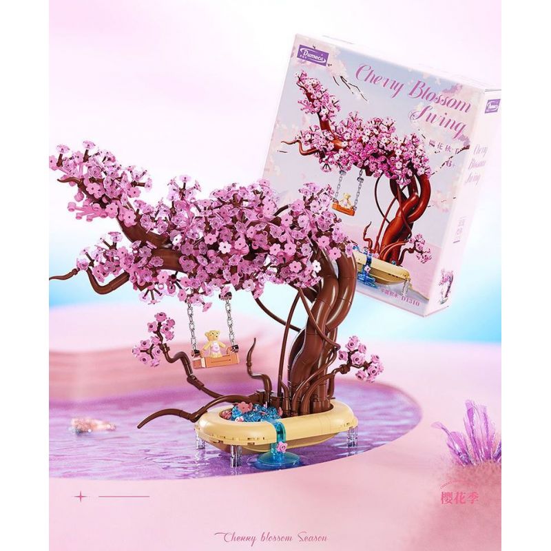 DUOMAIKA D1310 1310 MÙA HOA ANH ĐÀO SAKURA SWING bộ đồ chơi xếp lắp ráp ghép mô hình Creator Sáng Tạo 780 khối