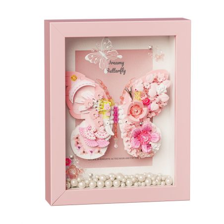 GEKKOSHA 804232 BƯỚM SAO VÀ TRĂNG SƯƠNG MÙ MÀU HỒNG bộ đồ chơi xếp lắp ráp ghép mô hình Arts & Crafts 567 khối