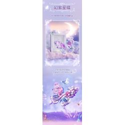 GEKKOSHA 804232 BƯỚM SAO VÀ TRĂNG SƯƠNG MÙ MÀU HỒNG bộ đồ chơi xếp lắp ráp ghép mô hình Arts & Crafts 567 khối