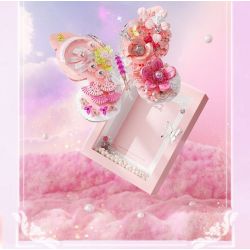 GEKKOSHA 804232 BƯỚM SAO VÀ TRĂNG SƯƠNG MÙ MÀU HỒNG bộ đồ chơi xếp lắp ráp ghép mô hình Arts & Crafts 567 khối