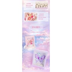 GEKKOSHA 804232 BƯỚM SAO VÀ TRĂNG SƯƠNG MÙ MÀU HỒNG bộ đồ chơi xếp lắp ráp ghép mô hình Arts & Crafts 567 khối