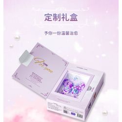 GEKKOSHA 804232 BƯỚM SAO VÀ TRĂNG SƯƠNG MÙ MÀU HỒNG bộ đồ chơi xếp lắp ráp ghép mô hình Arts & Crafts 567 khối